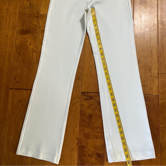 Jones & Co White Straight-Leg Pants Size S Preppy Quiet Luxury Coastal Nautical - Picture 6 of 12
